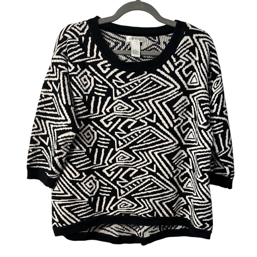 Orvis Linen Cotton Geometric Sweater